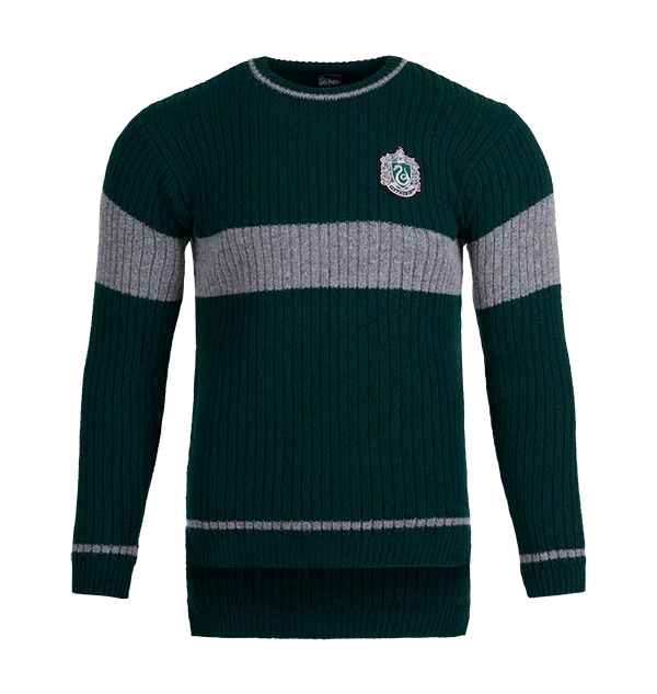 Warner Bros Slytherin Quidditch Knitted Adult Jumper 1 Warner Bros Slytherin Quidditch Knitted Adult Jumper