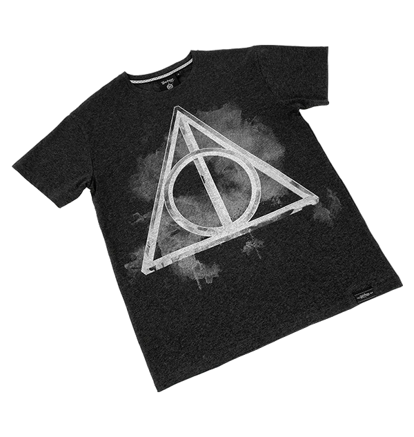 Warner Bros Deathly Hallows Smoky Charcoal T-Shirt 4 Warner Bros Deathly Hallows Smoky Charcoal T-Shirt - Image 4