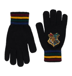 Warner Bros Hogwarts School Crest Knitted Gloves