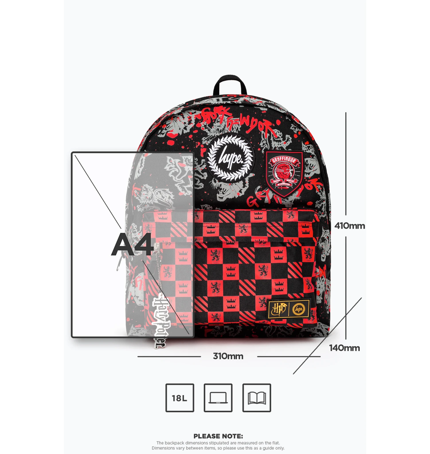 Warner Bros Harry Potter X HYPE Gryffindor Backpack 7 Warner Bros Harry Potter X HYPE Gryffindor Backpack - Image 7