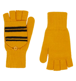 Warner Bros Hufflepuff Knitted Mitten Capped Gloves