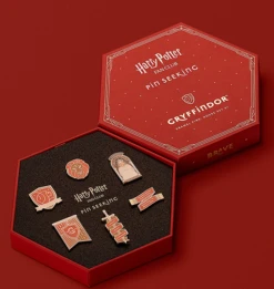 Warner Bros Second Edition Gryffindor Enamel Pins Set