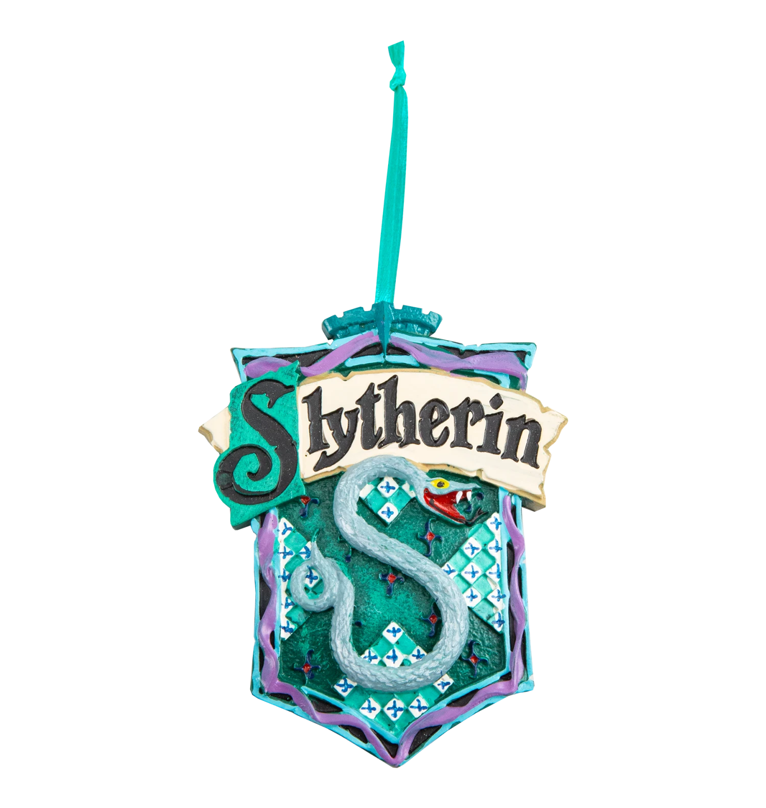 Warner Bros Slytherin Crest Hanging Ornament 1 Warner Bros Slytherin Crest Hanging Ornament
